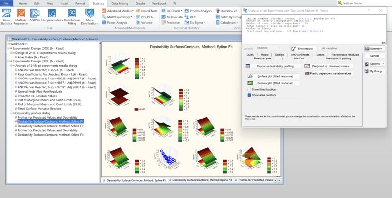 Optimization with DOE in Statistica